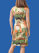 Charger l'image dans la galerie, Robe vintage Amélina - Imprimé géométrique Africain. Taille S, 36, 38.