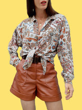 Charger l'image dans la galerie, Chemisier vintage Charline - Imprimé paisley. Taille XL, 42, 44. Made in France.