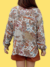 Charger l'image dans la galerie, Chemisier vintage Charline - Imprimé paisley. Taille XL, 42, 44. Made in France.
