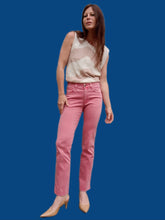 Charger l'image dans la galerie, Pantalon "Seconde" Megan - Jean en coton rose. Taille S, 36, 38. Armani Jeans. Made in China