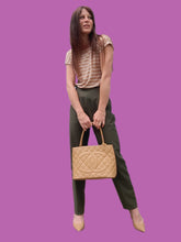 Charger l'image dans la galerie, Pantalon vintage Fiona - Vert à carreaux prince de Galles. Taille S, 36, 38. Aquarelle.