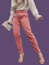 Charger l'image dans la galerie, Pantalon vintage Lucie - Velours côtelé rose à revers. Taille S, 36, 38