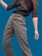 Charger l'image dans la galerie, Pantalon "Seconde" Rebecca - Imprimé géométrique marron. Taille S, 36, 38. Legatte Jeans. Made in Italy