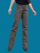 Charger l'image dans la galerie, Pantalon "Seconde" Rebecca - Imprimé géométrique marron. Taille S, 36, 38. Legatte Jeans. Made in Italy