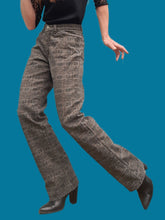 Charger l'image dans la galerie, Pantalon "Seconde" Rebecca - Imprimé géométrique marron. Taille S, 36, 38. Legatte Jeans. Made in Italy