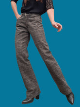 Charger l'image dans la galerie, Pantalon "Seconde" Rebecca - Imprimé géométrique marron. Taille S, 36, 38. Legatte Jeans. Made in Italy