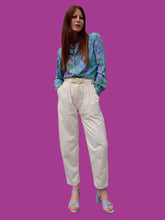 Charger l'image dans la galerie, Pantalon vintage Marguerite - Velours côtelé blanc cassé. Taille S, 36, 38. Made in Marocco