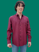 Charger l'image dans la galerie, Chemise "Seconde" Thomas - Violine uni. Taille M, 38, 40. Michael Kors. Modern Fit.