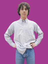 Charger l'image dans la galerie, Chemise "Seconde" Simon - Grise à carreaux blanc. Taille M, 38, 40. Lacoste.
