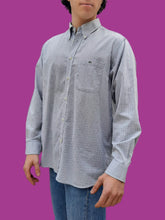 Charger l'image dans la galerie, Chemise "Seconde" Simon - Grise à carreaux blanc. Taille M, 38, 40. Lacoste.