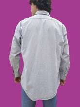 Charger l'image dans la galerie, Chemise "Seconde" Simon - Grise à carreaux blanc. Taille M, 38, 40. Lacoste.