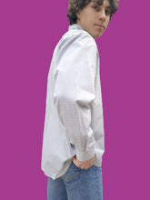 Charger l'image dans la galerie, Chemise "Seconde" Simon - Grise à carreaux blanc. Taille M, 38, 40. Lacoste.
