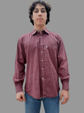 Charger l'image dans la galerie, Chemise "Seconde" Adam - Bordeaux chiné en coton. Taille L, 40, 42. Barbour