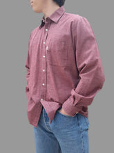 Charger l'image dans la galerie, Chemise "Seconde" Adam - Bordeaux chiné en coton. Taille L, 40, 42. Barbour