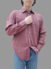 Charger l'image dans la galerie, Chemise "Seconde" Adam - Bordeaux chiné en coton. Taille L, 40, 42. Barbour