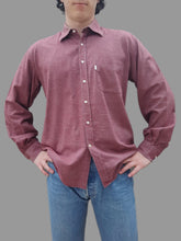 Charger l'image dans la galerie, Chemise "Seconde" Adam - Bordeaux chiné en coton. Taille L, 40, 42. Barbour