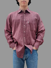 Charger l'image dans la galerie, Chemise "Seconde" Adam - Bordeaux chiné en coton. Taille L, 40, 42. Barbour