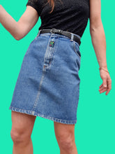 Charger l'image dans la galerie, Mini jupe vintage Linda - Denim. Taille M, 38, 40. Jm Well's