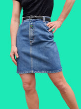 Charger l'image dans la galerie, Mini jupe vintage Linda - Denim. Taille M, 38, 40. Jm Well's
