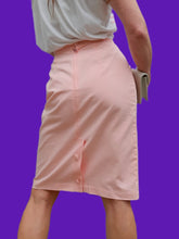 Charger l'image dans la galerie, Jupe crayon vintage Salomé - En coton rose et poches. Taille S, 36, 38. Grafity's Paris. Made in France.