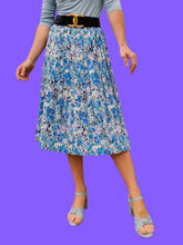 Charger l'image dans la galerie, Jupe vintage Célia - Plissée, fluide et fleurie. Taille M, 38, 40. Made in France.