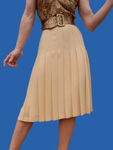 Charger l'image dans la galerie, Jupe vintage Anne Flore - Plissé permanent jaune. Taille XL, 42, 44. Louis Féraud