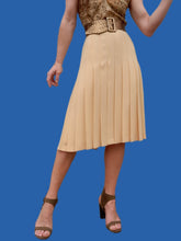 Charger l'image dans la galerie, Jupe vintage Anne Flore - Plissé permanent jaune. Taille XL, 42, 44. Louis Féraud
