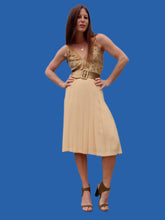 Charger l'image dans la galerie, Jupe vintage Anne Flore - Plissé permanent jaune. Taille XL, 42, 44. Louis Féraud