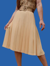 Charger l'image dans la galerie, Jupe vintage Anne Flore - Plissé permanent jaune. Taille XL, 42, 44. Louis Féraud