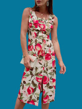 Charger l'image dans la galerie, Robe vintage Andréa - Toute boutonnée tutti frutti. Taille XS, 34, 36. Thérèse Baumaire.