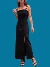 Charger l'image dans la galerie, Longue robe "Seconde" Amanda - Bustier noir et fente. M, 38, 40. Orsay.