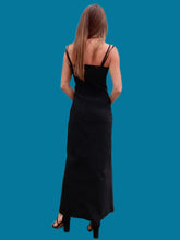 Charger l'image dans la galerie, Longue robe "Seconde" Amanda - Bustier noir et fente. M, 38, 40. Orsay.