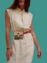 Charger l'image dans la galerie, Robe vintage Jésabelle - En soie Ecrue. Taille S, 36, 38 . Cyril Alexan Paris. Made in France.