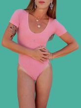 Charger l'image dans la galerie, Body vintage Samantha - Coton rose. Basio Athletic. Taille S, 36, 38.