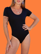 Charger l'image dans la galerie, Body Line - Noir, col rond. Taille S, 36, 38. Perfetta Ragno.