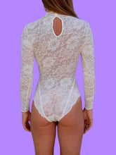 Charger l'image dans la galerie, Body Clémence - Dentelle ajourée blanche. Taille S, 36, 38.