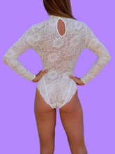 Charger l'image dans la galerie, Body Clémence - Dentelle ajourée blanche. Taille S, 36, 38.