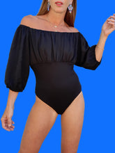 Charger l'image dans la galerie, Body Célia - Épaules dénudés noir. Taille M, 38, 40.