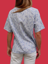 Charger l'image dans la galerie, Blouse vintage Molly - Fleuri parme. Taille XL, 42, 44.