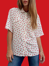 Charger l'image dans la galerie, Chemisier vintage Nina - Imprimé pommes. Taille XXL, 44, 46. Caroline Rohmer. Made in Italy
