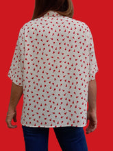 Charger l'image dans la galerie, Chemisier vintage Nina - Imprimé pommes. Taille XXL, 44, 46. Caroline Rohmer. Made in Italy
