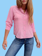 Charger l'image dans la galerie, chemisier "Seconde" Elisa - Soie rose bonbon. Taille S, 36, 38. Taille S, 36, 38. Gerard Darel. Made in Italy