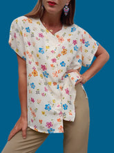 Charger l'image dans la galerie, Chemisier vintage Marjolène - Imprimé floral. Taille XXL, 44, 46. Françoise de France