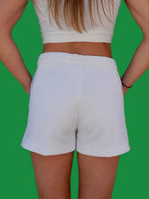 Charger l'image dans la galerie, Short vintage Claire - 3 bandes blanc et bleu ciel. Taille M, 38, 40. Adidas