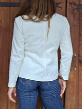 Charger l'image dans la galerie, Veste vintage Lucia - Denim chic blanc. Taille M, 38, 40. Eva Tralala. Made in France