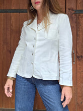 Charger l'image dans la galerie, Veste vintage Lucia - Denim chic blanc. Taille M, 38, 40. Eva Tralala. Made in France
