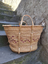 Charger l'image dans la galerie, Grand panier Audrey - En osier tressé. Intérieur doublé vichy.