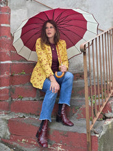 Charger l'image dans la galerie, 📿🍍Parapluie Alice - Grand modèle bicolore bordeaux et blanc. Breaker.