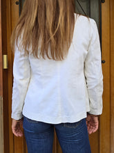 Charger l'image dans la galerie, Veste vintage Lucia - Denim chic blanc. Taille M, 38, 40. Eva Tralala. Made in France