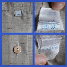 Charger l'image dans la galerie, Chemisier vintage Zoé - Tissu texturé beige, Taille M, 38, 40